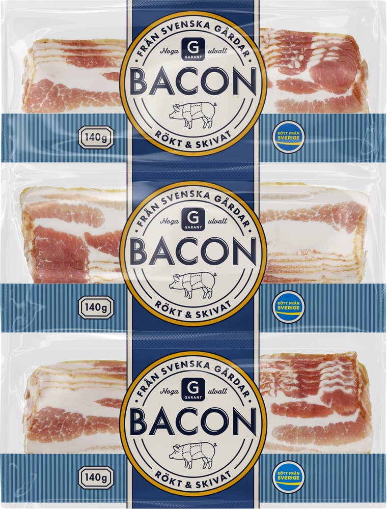 Bacon Skivat 3x140g