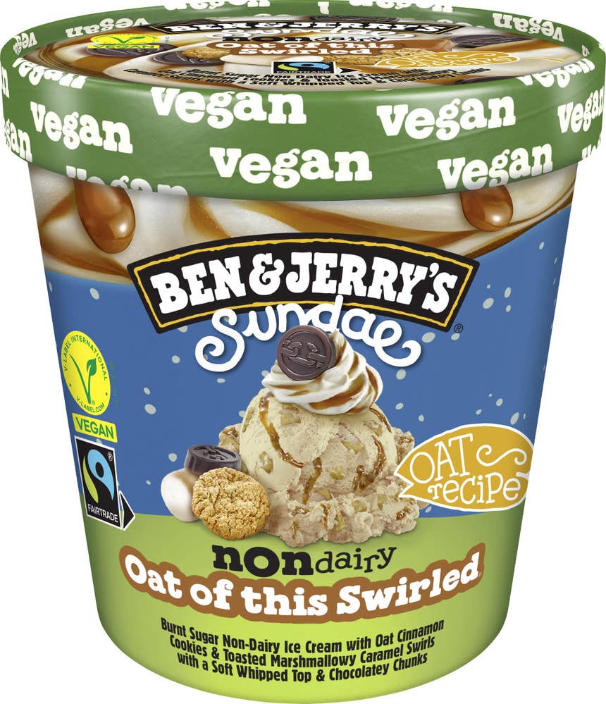 Ben & Jerry's Glass Sundae Non-Dairy Oat of this Swirled Vegan