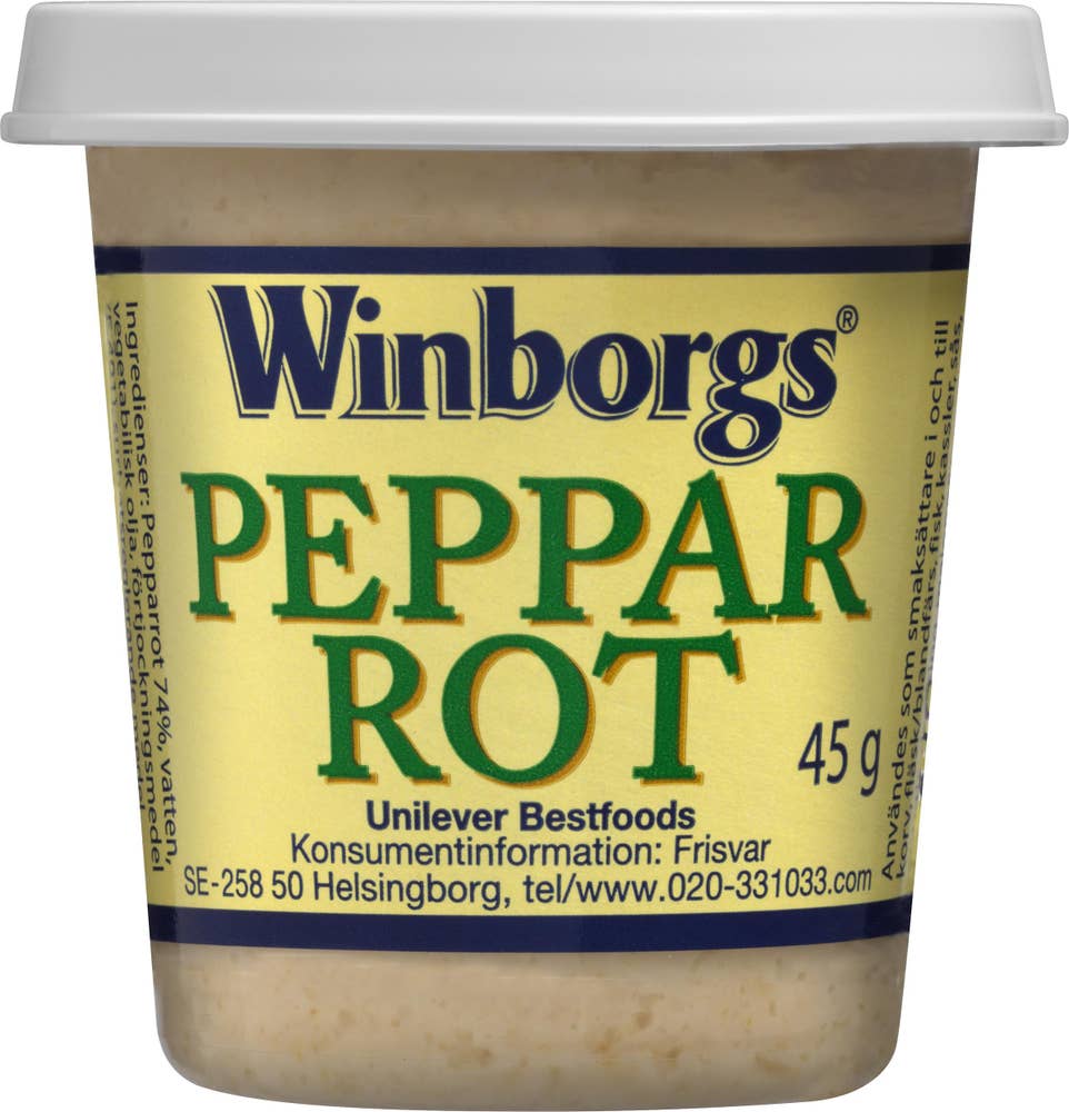 Ej sorterad Pepparrot bägare Winborgs
