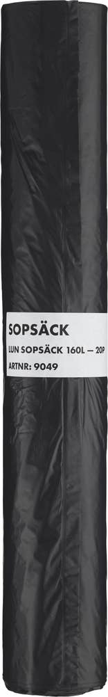 Sopsäck Svart 160L
