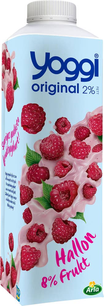 Yoggi® Yoghurt Hallon 2% 1000g Yoggi