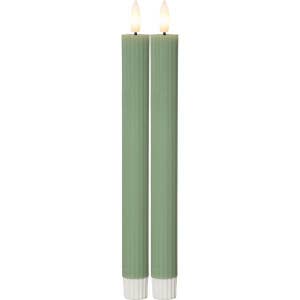 Star Trading Antikljus LED Flamme Stripe Grön 25cm