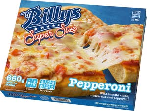 Billys Super Size Pizza Pepperoni Fryst