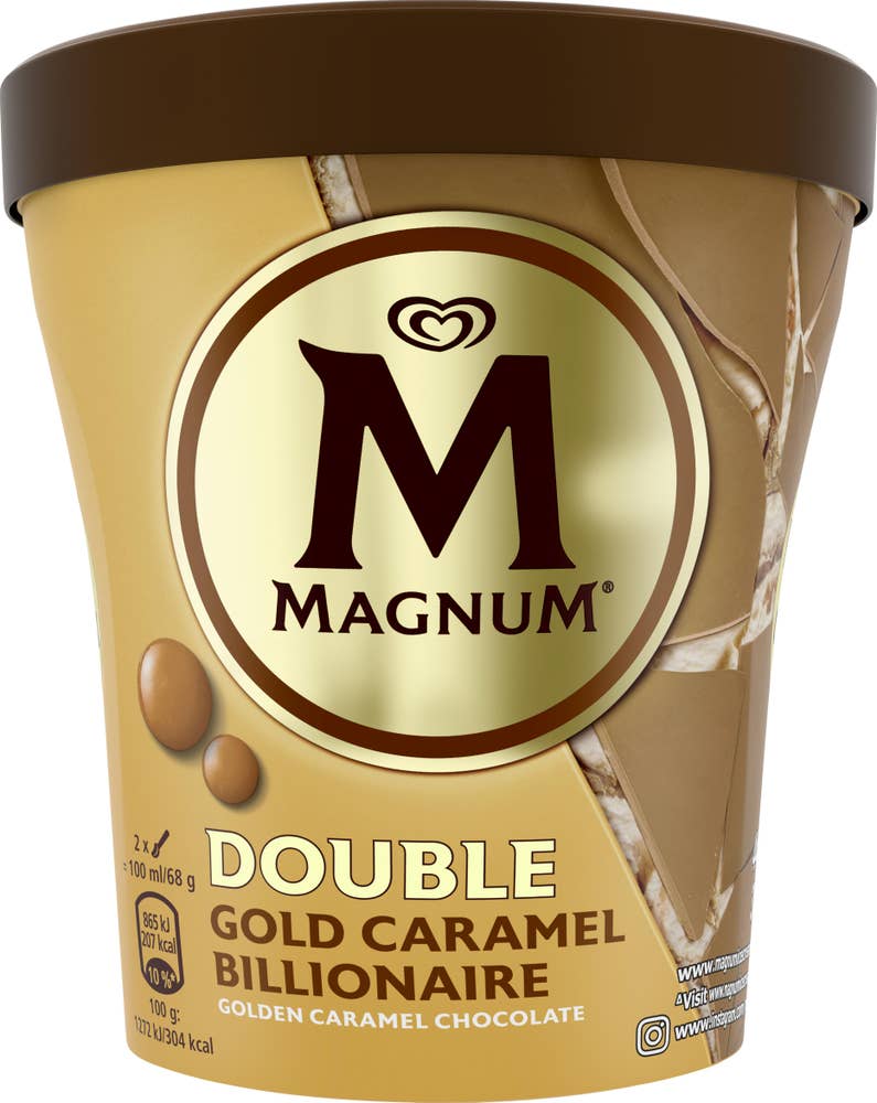 Magnum Glass Double Gold Caramel Billionaire