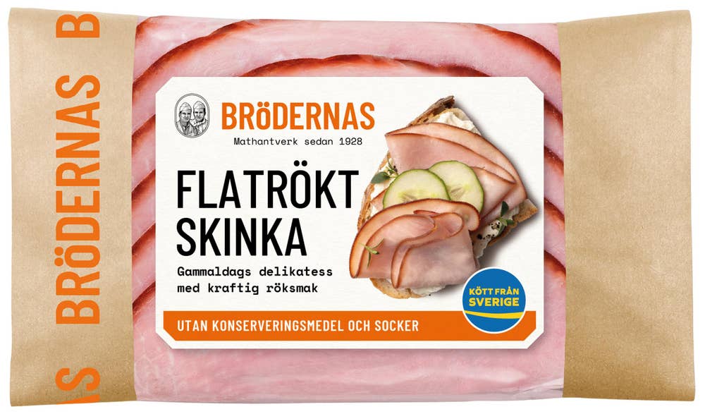 BRÖDERNAS Flatrökt Skinka Skivad