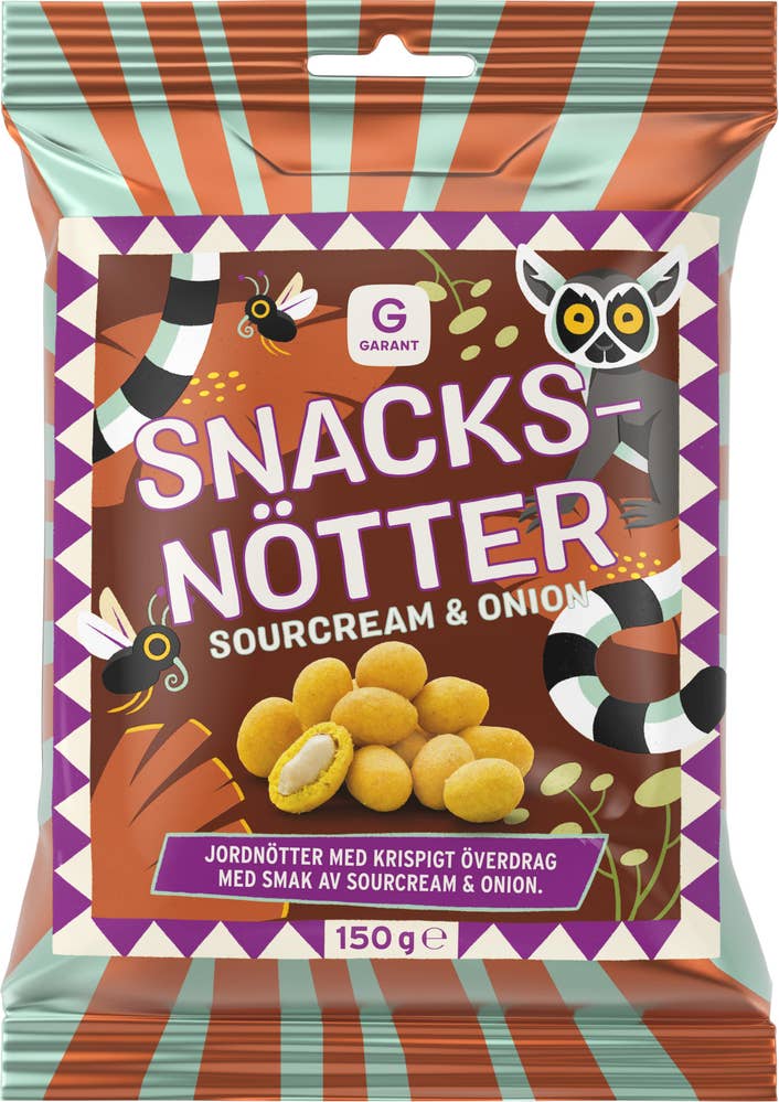 Snacksnötter Sourcream & Onion