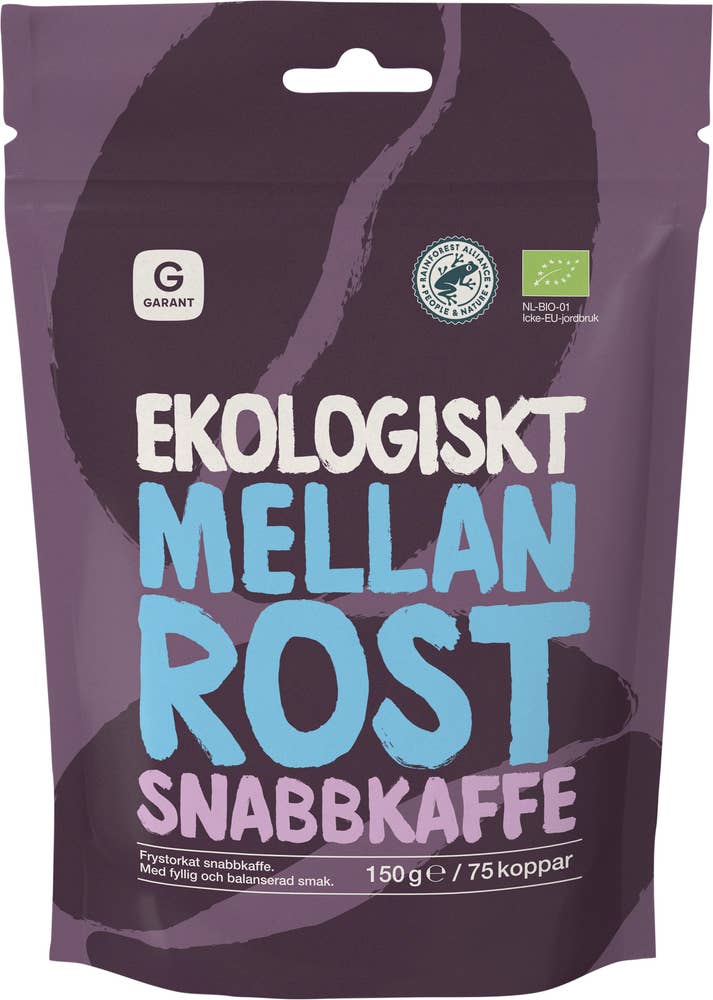 Garant Eko Snabbkaffe Mellanrost EKO