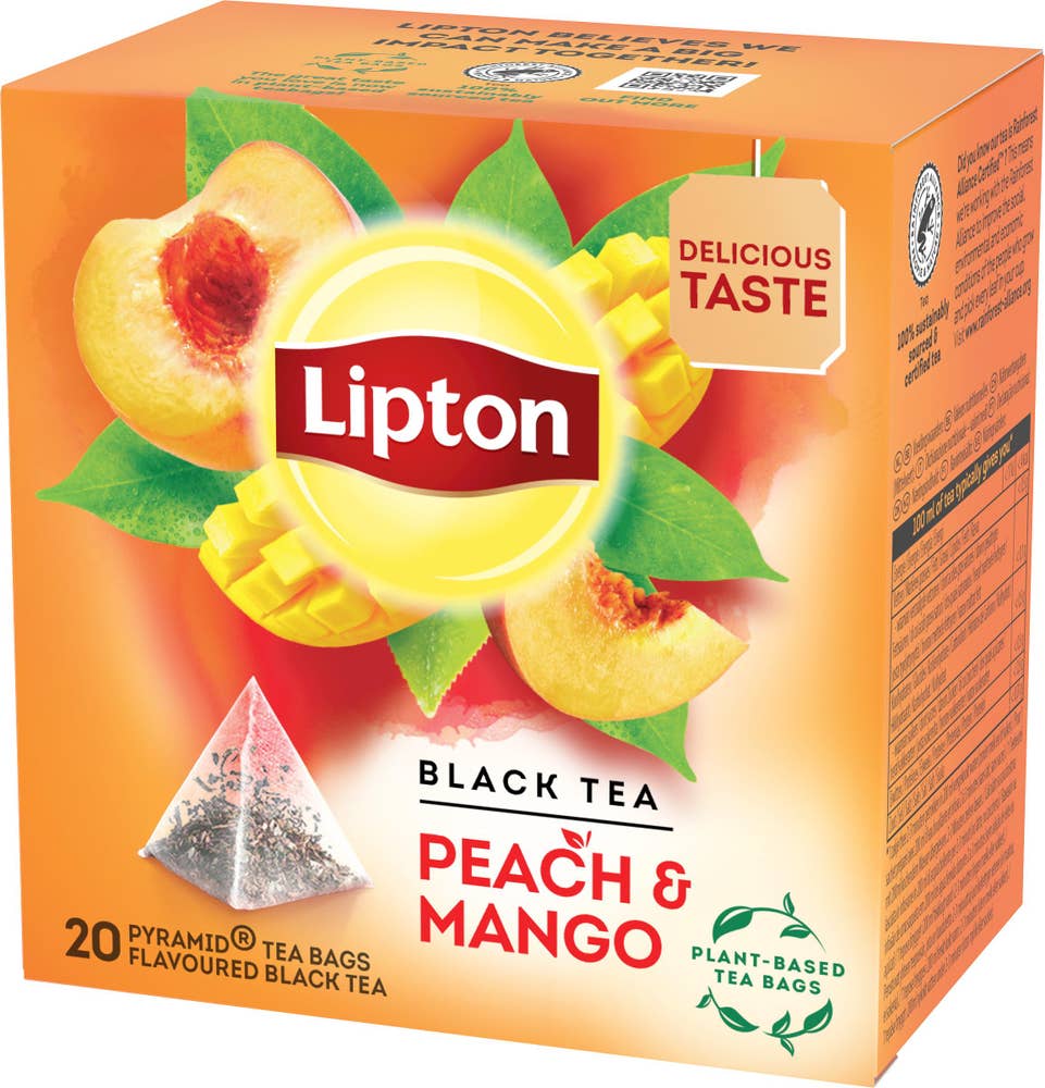 Lipton Svart Te Peach Mango Pyramidte 20-p Lipton
