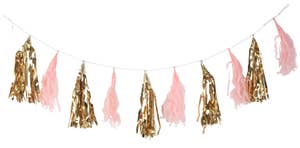 Hedlundgruppen Girlang Tassels Guld & Rosa 2m