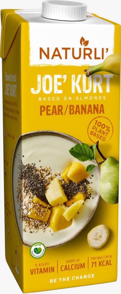 Naturli Joe'Kurt Päron & Banan 1,9% 1L Naturli