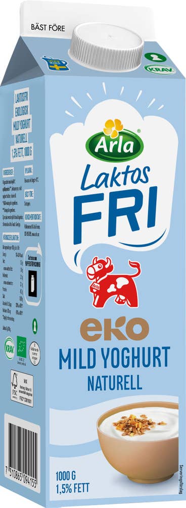 Arla Ko® Yoghurt Naturell Laktosfri 1,5% EKO/KRAV