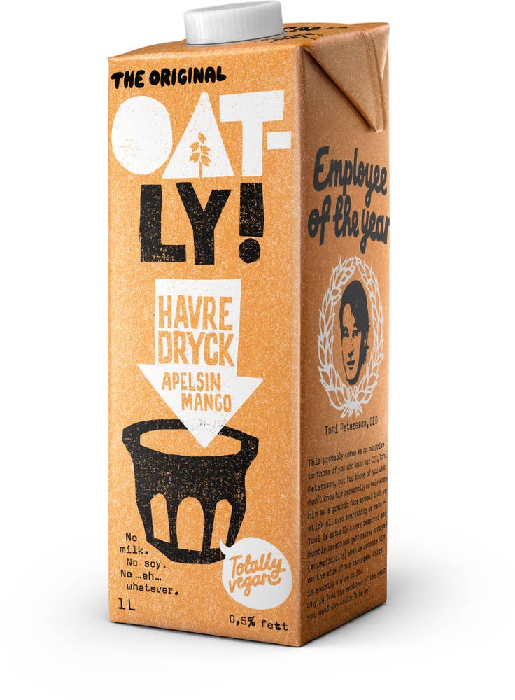 Oatly Havredryck Apelsin & Mango 0,5% 1L Oatly