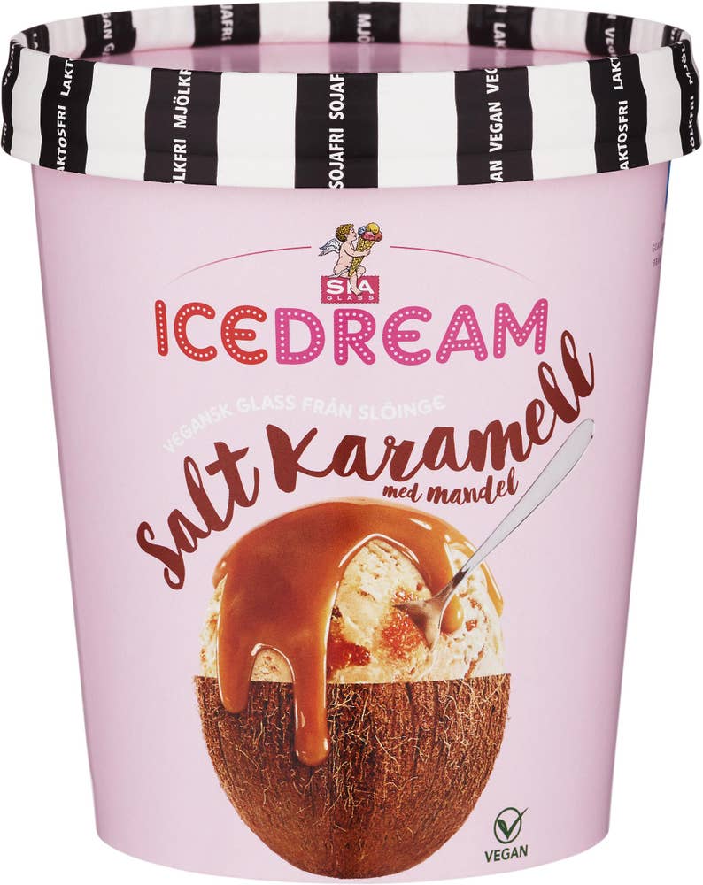 SIA Glass Ice Dream Saltkaramell med Mandel 0,5L Sia Glass