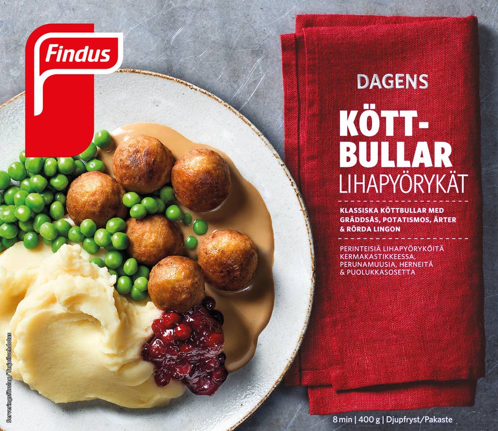 Findus Dagens Köttbullar med Mos Fryst