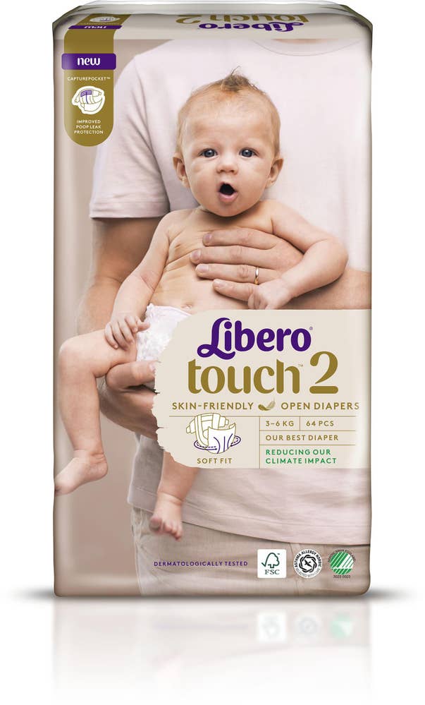 Libero Blöjor Touch Open (2) 3- 64-p Libero