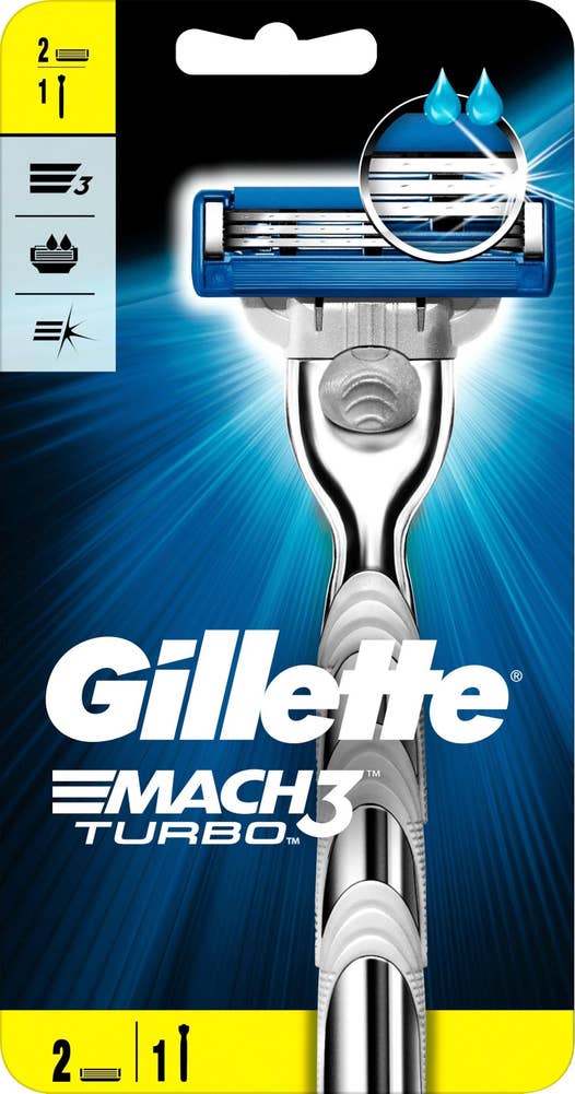Gillette Rakhyvel Mach3 Turbo Razor med 2 blad Gillette