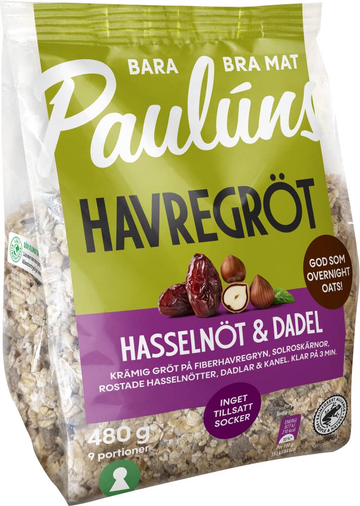 Paulúns Havregröt Hasselnöt & Dadlar