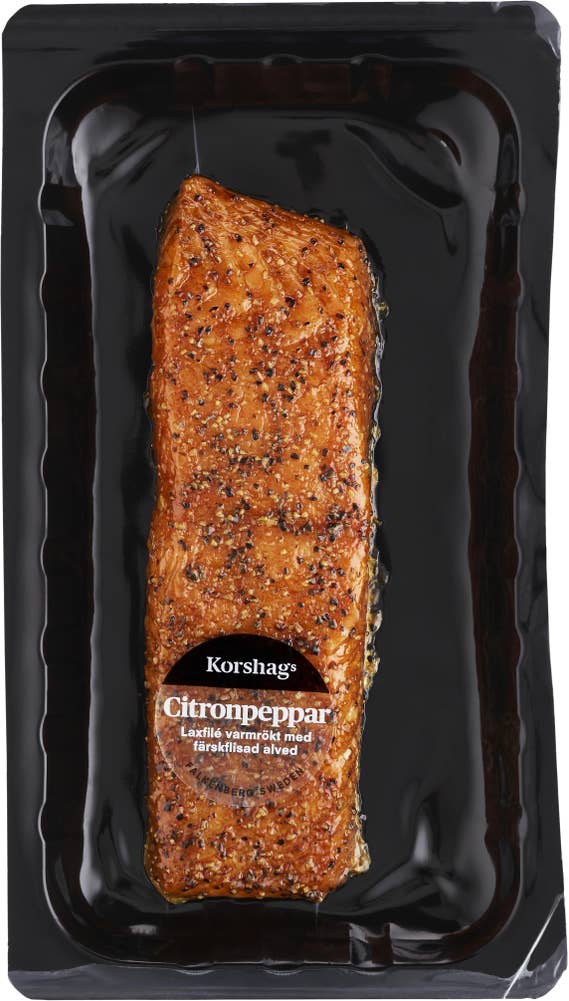 Korshags Varmrökt Laxfilé citronpeppar 125g Korshags