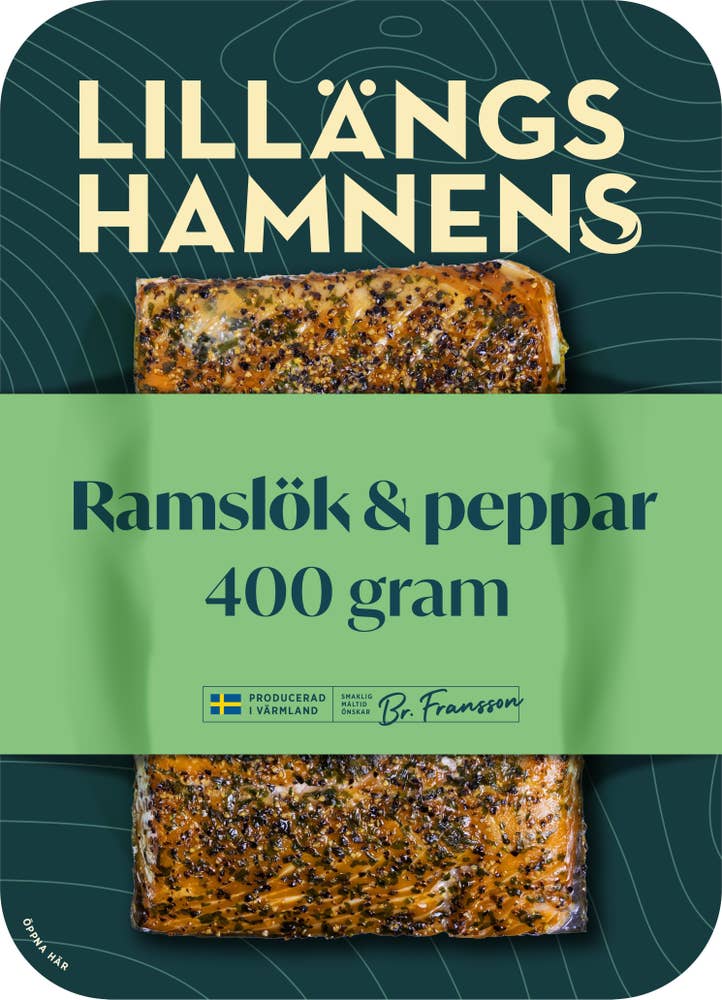 Lillängshamnens Varmrökt Laxfilé Ramslök & Peppar