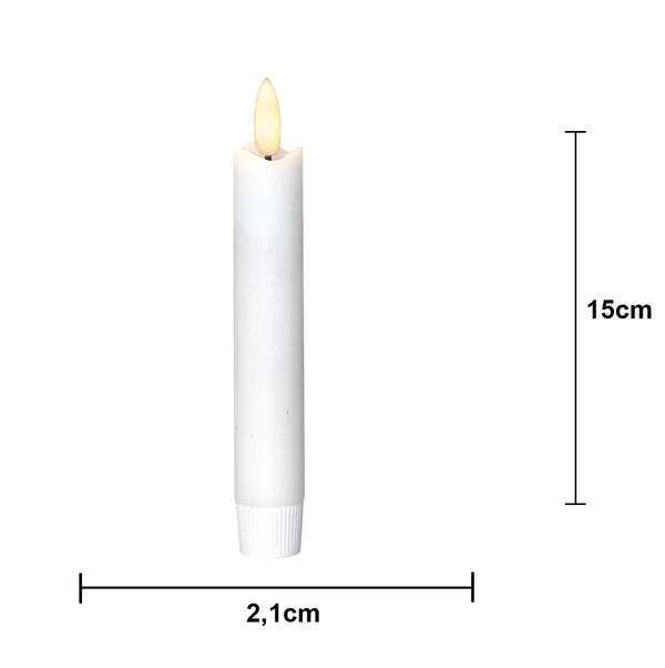Star Trading Antikljus LED Flamme Rustic Vit 15cm