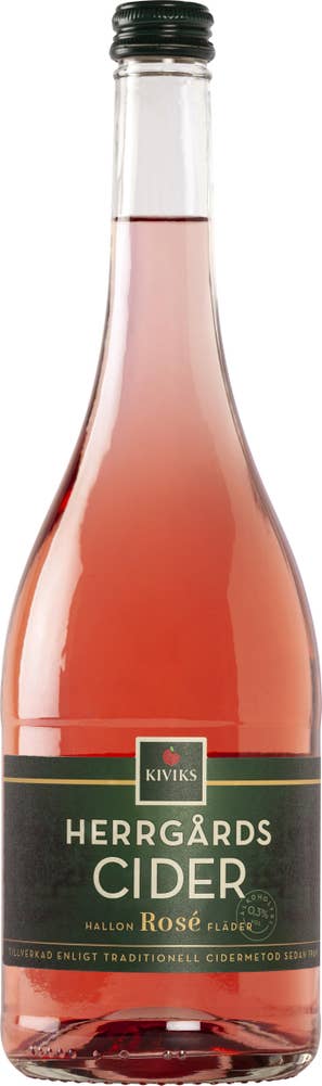 Kiviks Herrgårdscider Rosé Hallon & Fläder Alkoholfri 0,3%