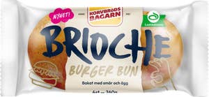 Korvbrödsbagarn Hamburgerbröd Brioche 4-p
