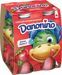 Danonino Drickyoghurt Jordgubb 1,6% 4x100g