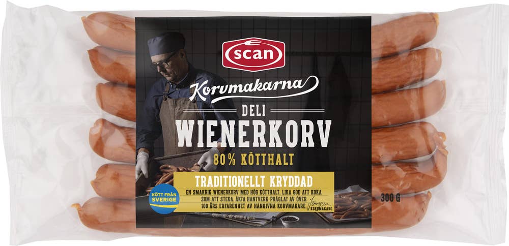 Scan Wienerkorv Kötthalt 80% 6-p