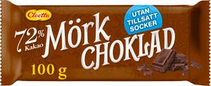 Cloetta Mörk Choklad 72% Sockerfri