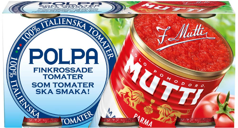 Mutti Finkrossade Tomater 3x400g