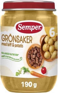Semper Grönsaker med Biff 6M