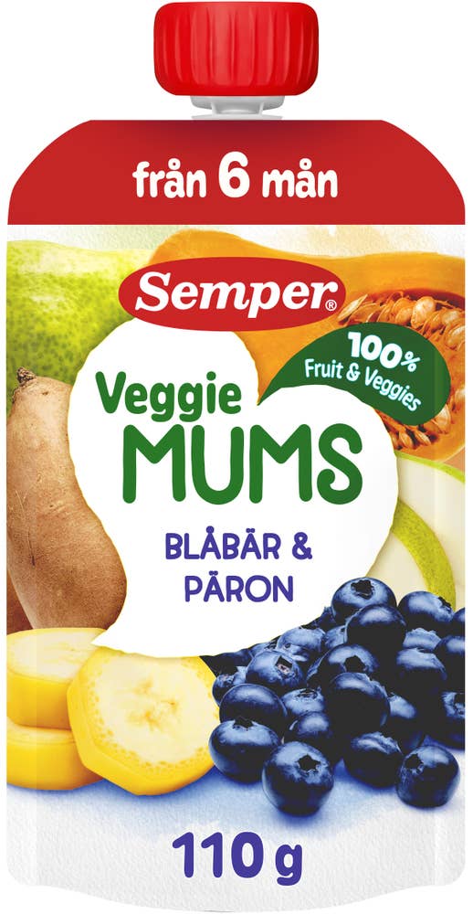 Semper Frukt & Veggie Blåbär 6M
