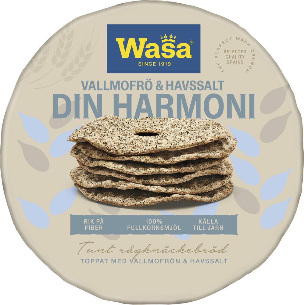 Wasa Knäckebröd Din Harmoni Vallmofrö & Havssalt