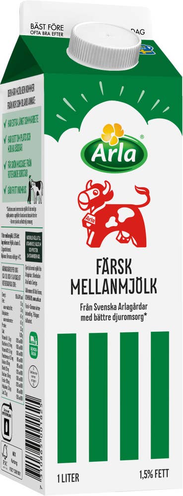 Arla Ko® Mellanmjölk Färsk 1,5%