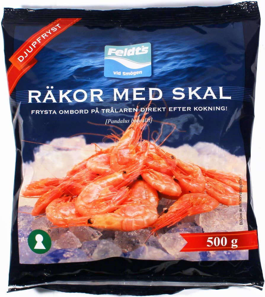 Feldts Räkor med Skal 70/90 Fryst MSC