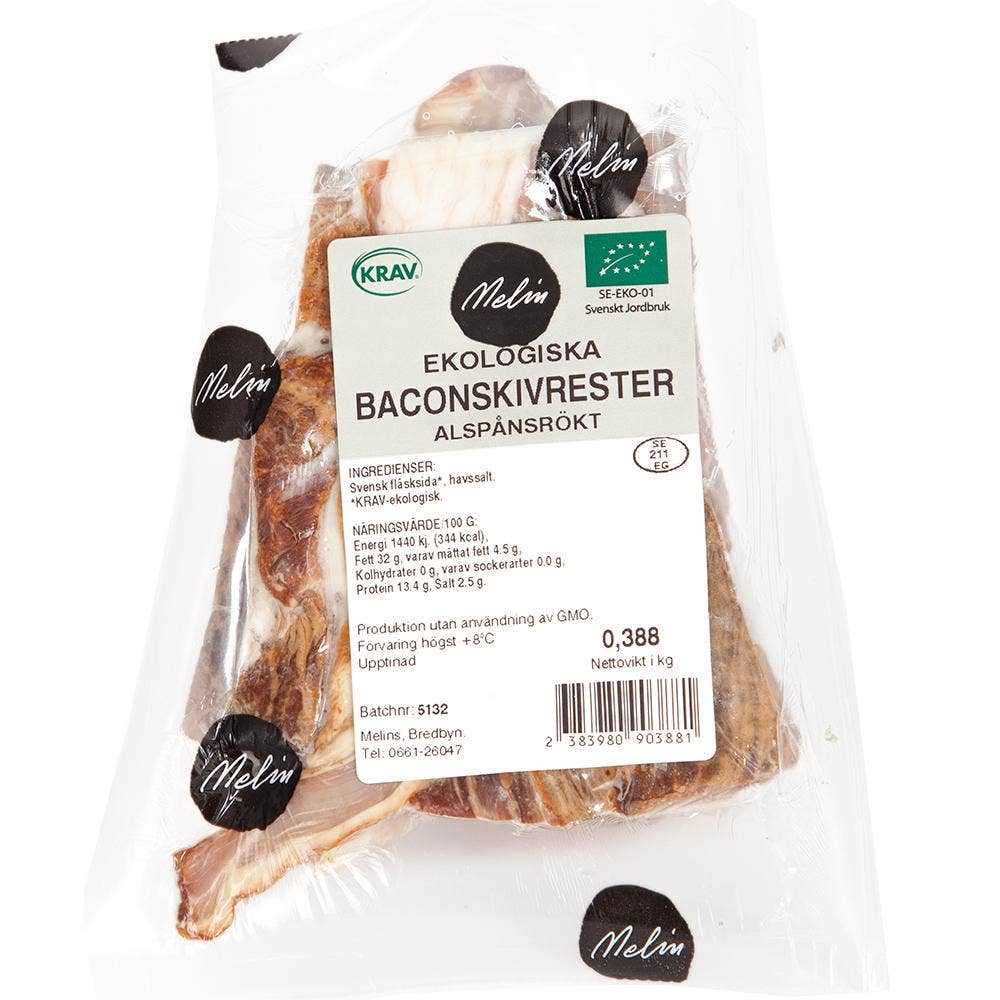 Melins Bacon Skivrester Fryst EKO/KRAV