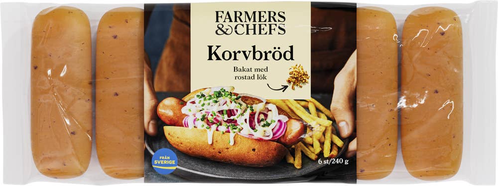 Farmers & Chefs Korvbröd med Rostad Lök 6-p
