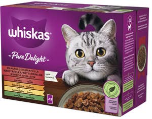 Whiskas Kattmat Pure i Gele 12x85g