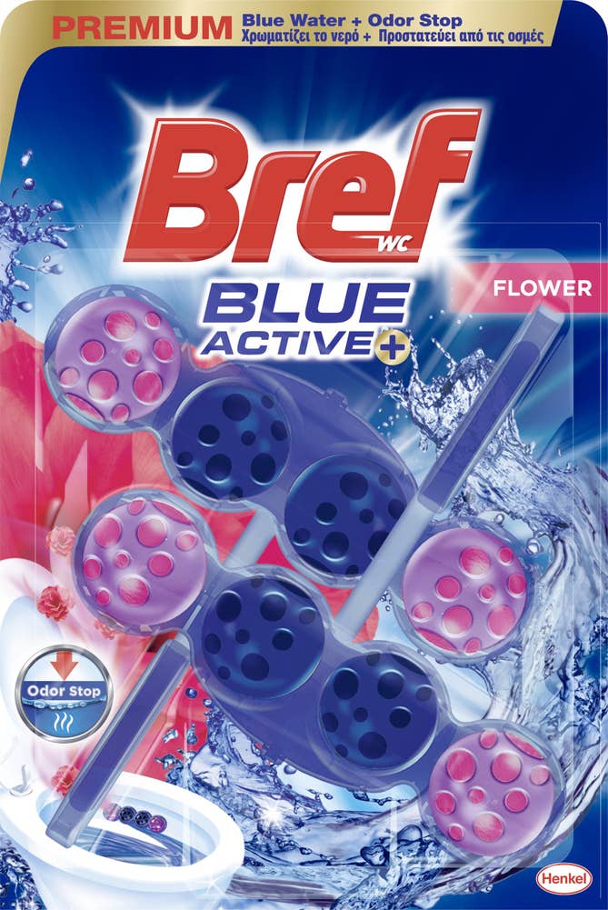 Bref Blue Active Flower Toalettblock