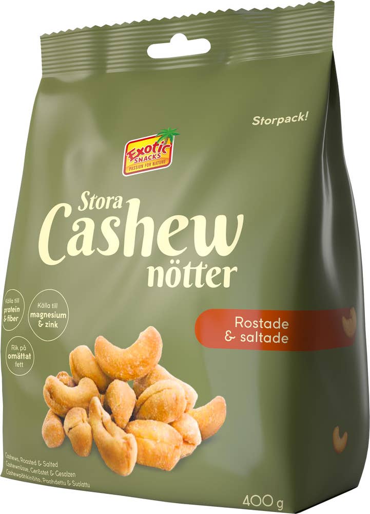 Exotic Snacks Cashewnötter Rostade & Saltade