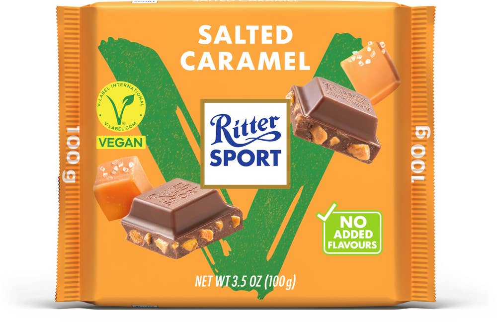 Ritter Sport Vegansk Choklad Salt Karamell