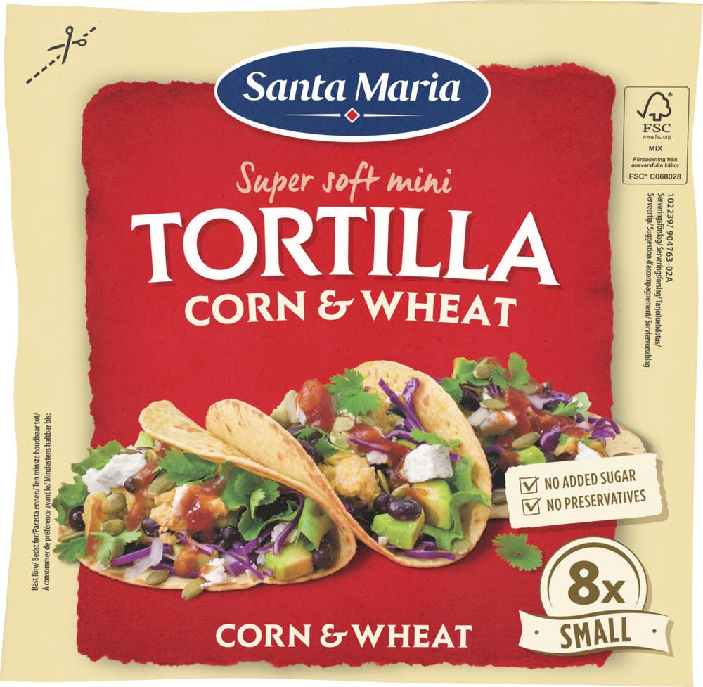 Santa Maria Tortillas Corn & Wheat Small 8-p