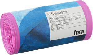 Fixa Avfallspåse Extra Starka Grå/Rosa 30L