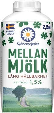 Mellanmjölk Lång Hållbarhet 1,5%