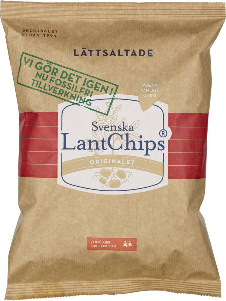 Sv. LantChips Chips Lättsaltade 200g Svenska LantChips