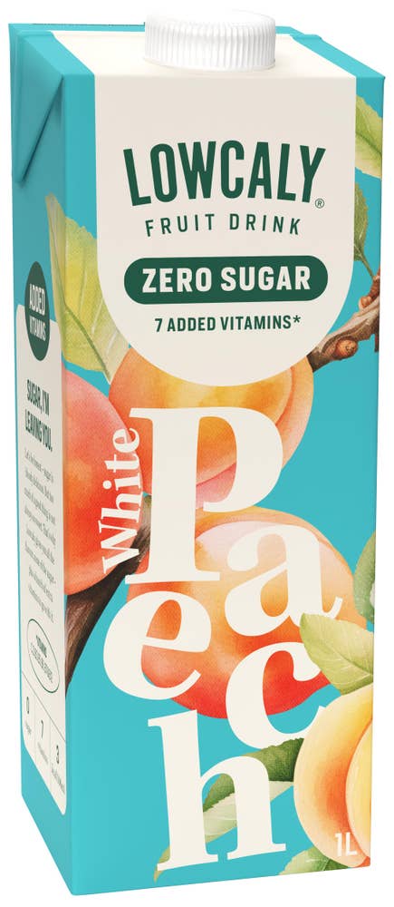 LOWCALY Fruktdryck White Peach Sockerfri