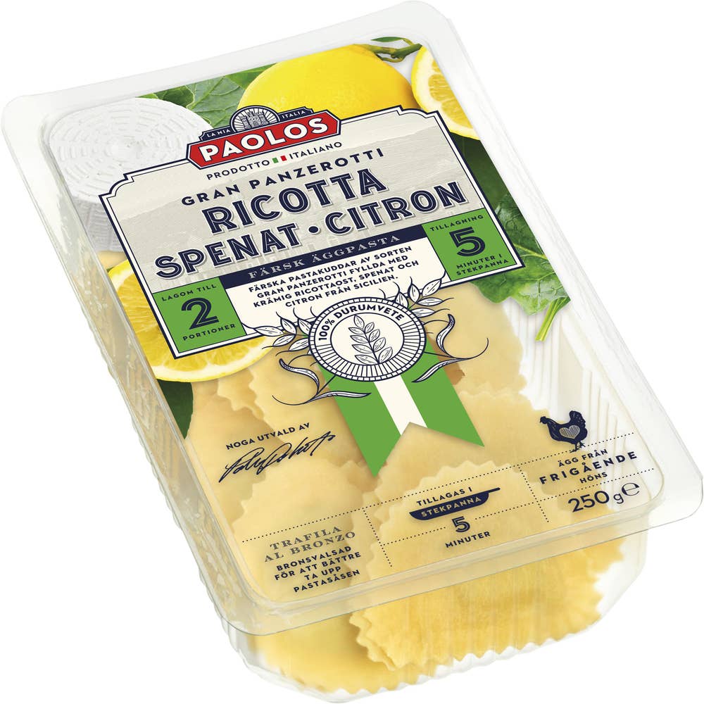 Paolos Färsk Pasta Gran Panzerotti Ricott Paolos