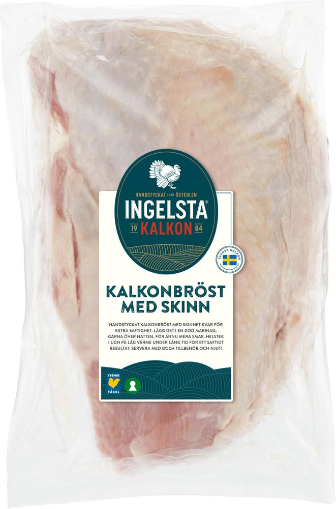Ingelsta Kalkon Kalkonbröst med Skinn