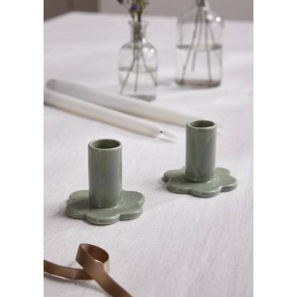 Star Trading Ljushållare Bloom Grön