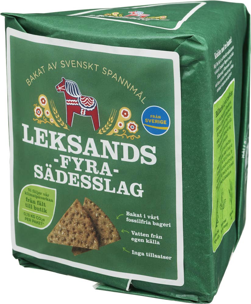 Leksands Knäckebröd Trekantsknäcke Fyra Sädeslag 190g Leksands knäckebröd